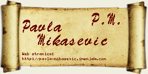 Pavla Mikašević vizit kartica